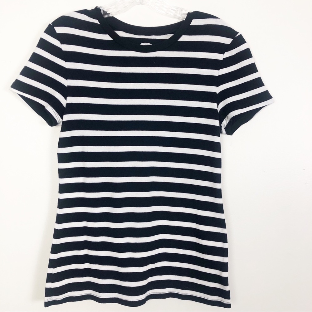 Old Navy Black & White Striped Top